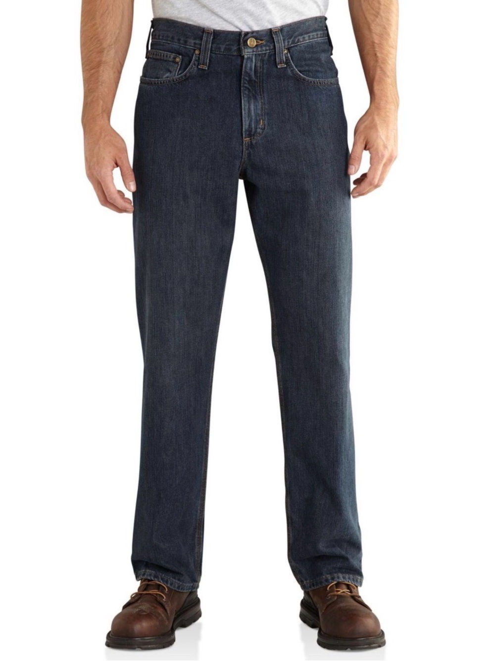 Carhartt 32x30 Men’s Relaxed Straight Dark Blue Jeans NWT Barn Work Cowboy